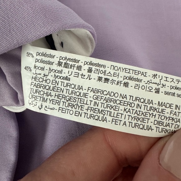 ZARA Lilac Wide Leg High Waist Trousers Women’s Sz S Tailored Dress Pants - Picture 11 of 11